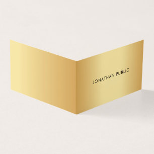 Faux Gold Modern Minimalist Elegant Template Business Card