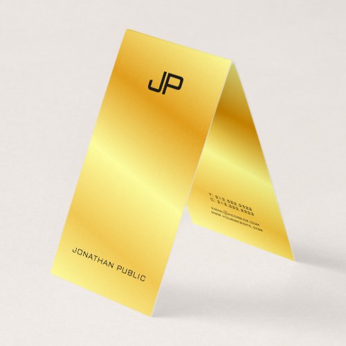 Faux Gold Modern Monogram Elegant Template Luxury Business Card