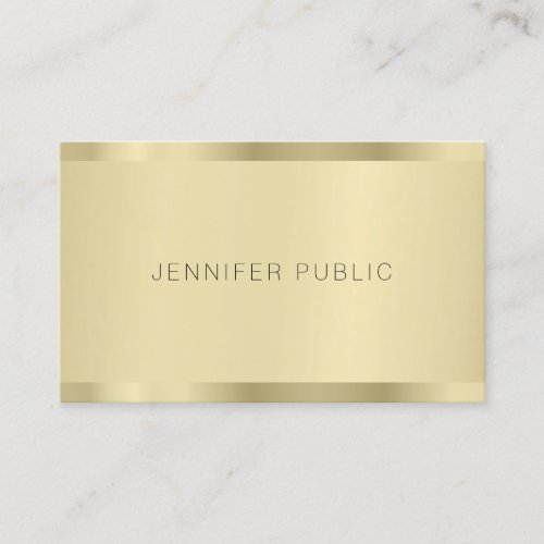 Faux Gold Modern Simple Design Template Elegant Business Card