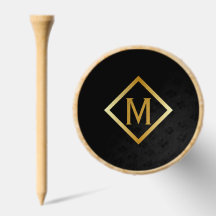 Faux Gold Monogram – Black & Gold