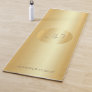 Faux Gold Monogrammed Trendy Fitness Template Yoga Mat