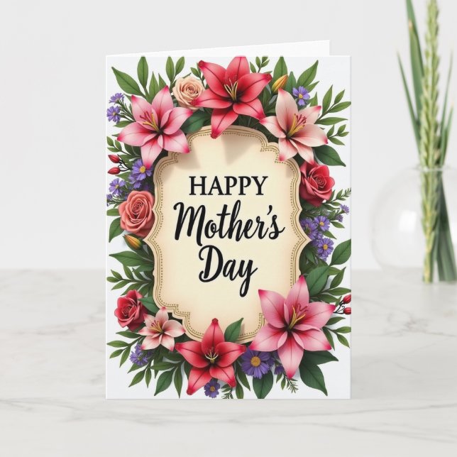 Faux Gold Mothers Day Card (Front)