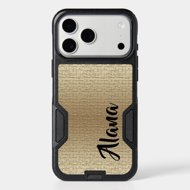 Faux Gold, Name, Minimalist Otterbox iPhone Case (Back)