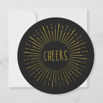 Faux Gold New Year Party Invitation by rheasdesigns at Zazzle
