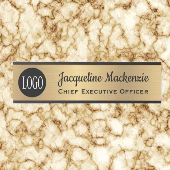 Faux Gold Office Door Sign Signs Name Plate | Zazzle