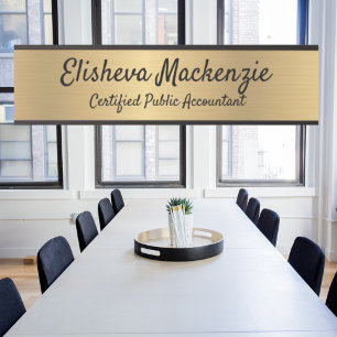 Faux Gold Office Door Sign Signs  Name Plate CPA