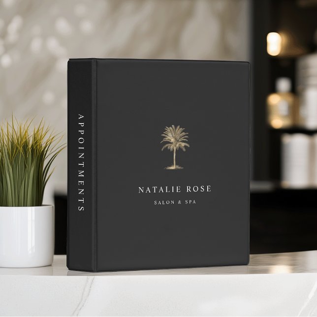 Faux Gold Palm Tree Logo Mini Binder (Creator Uploaded)