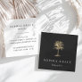 Faux Gold Palm Tree Logo Square Business Card