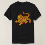 Faux Gold Pattern Tiger T-shirt at Zazzle