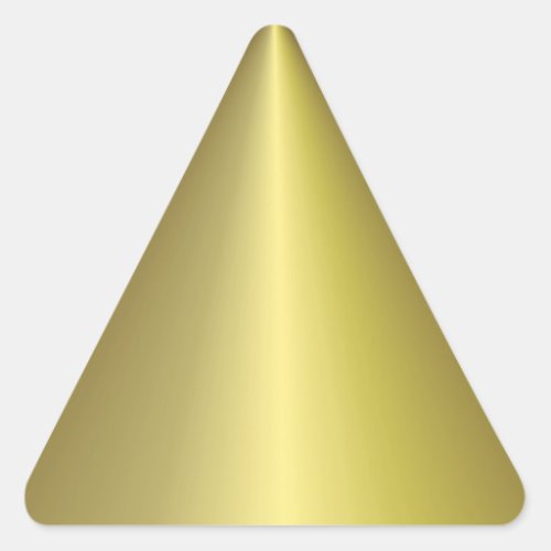 Faux Gold Personalized Blank Template Elegant Triangle Sticker