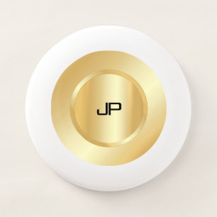 Faux Gold Personalized Monogram Elegant Template Wham-O Frisbee