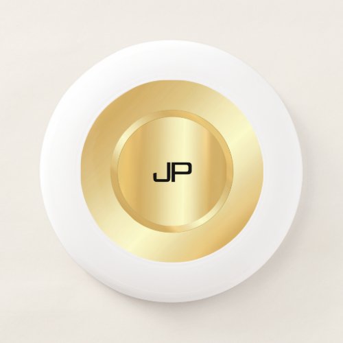 Faux Gold Personalized Monogram Elegant Template Wham_O Frisbee