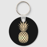Faux Gold Pineapple Keychain at Zazzle