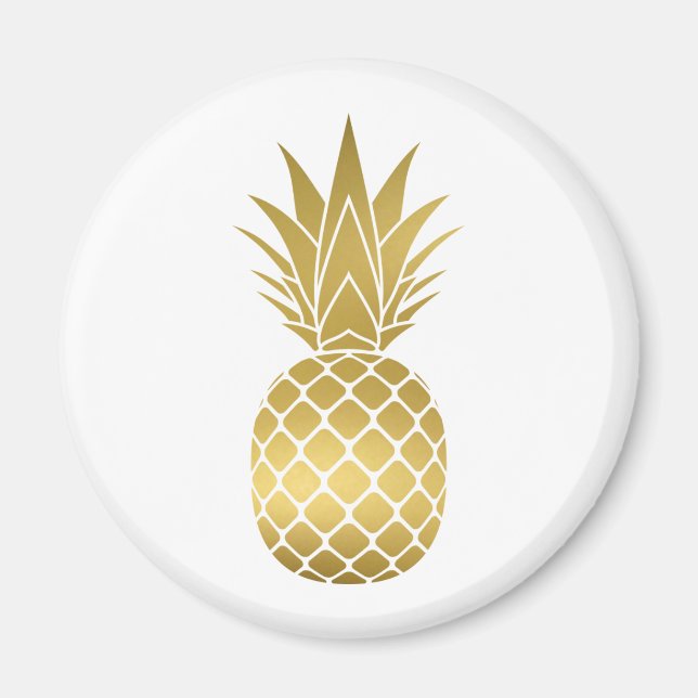 Faux Gold Pineapple Magnet (Front)