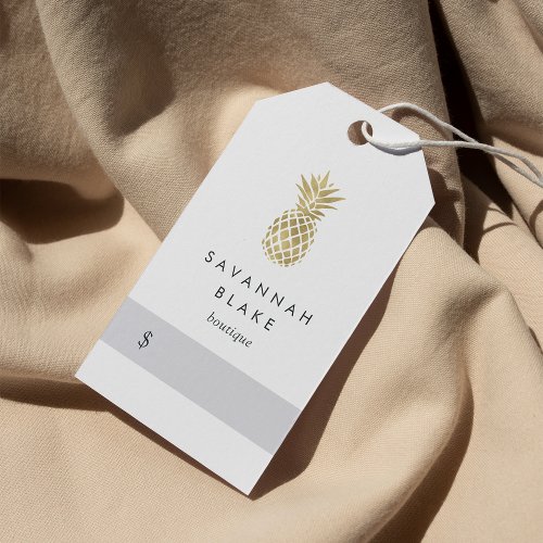 Faux Gold Pineapple Price Tags