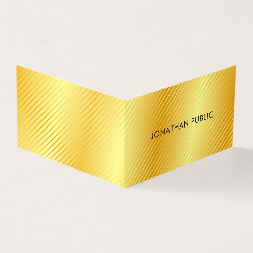Faux Gold Professional Modern Elegant Template Business Card