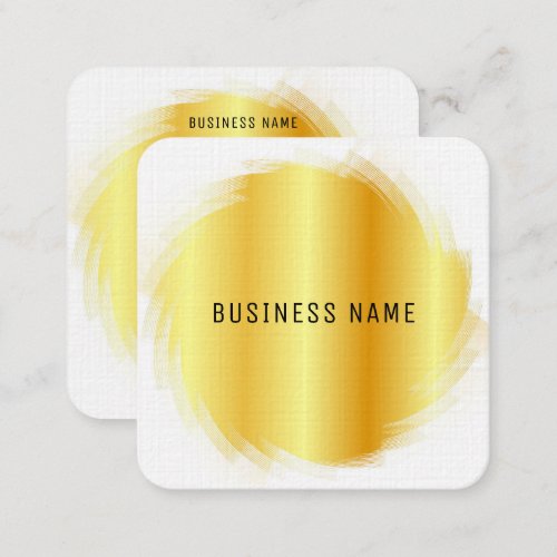 Faux Gold Professional Modern Elegant Template Square Business Card