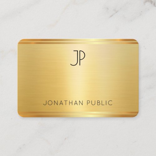 Faux Gold Professional Modern Template Elegant Business Card