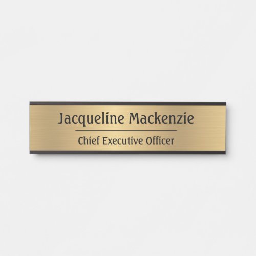Faux Gold | Professional Office Door Sign