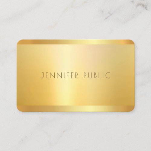 Faux Gold Professional Template Trendy Elegant Business Card