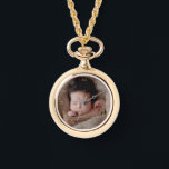 Faux Gold Roman Numerals & Custom Photo Watch<br><div class="desc">Charming watch with an overlay of gold-colored roman numerals to which you can add your own photo.</div>