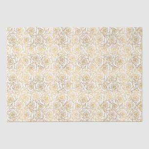 Faux Gold Roses Tissue Paper