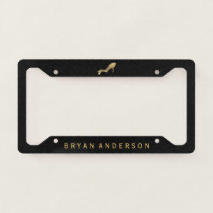 Faux Gold Scuba Diver Licence Plate Frame