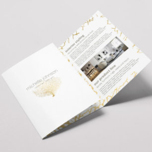 Faux Gold Sea Fan Coral Interior Design Brochure