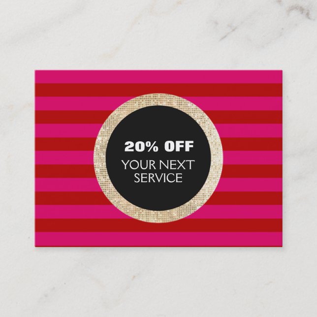 Faux Gold Sequins Hair Salon Discount Coupon 2 (Front)