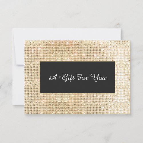 Faux Gold Sequins Spa and Salon Gift Certificate