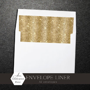 Faux Gold Sequins Sparkling Dots Envelope Liner