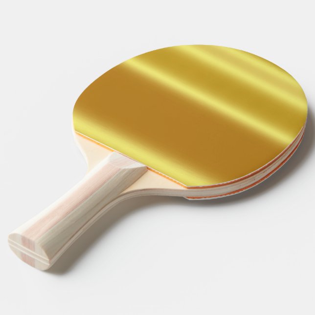 Faux gold,shining,metallic,yellow,golden,graphic d ping pong paddle (Front Angle)
