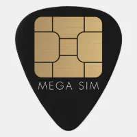 Faux Gold Smart SIM Card mega format Guitar Pick | Zazzle