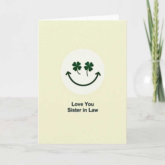 Faux Gold Smile Sister In Law Card (Front)