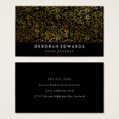 Faux Gold Specks Plain Black (Front & Back)