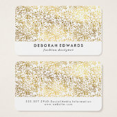 Faux Gold Specks Plain White (Front & Back)