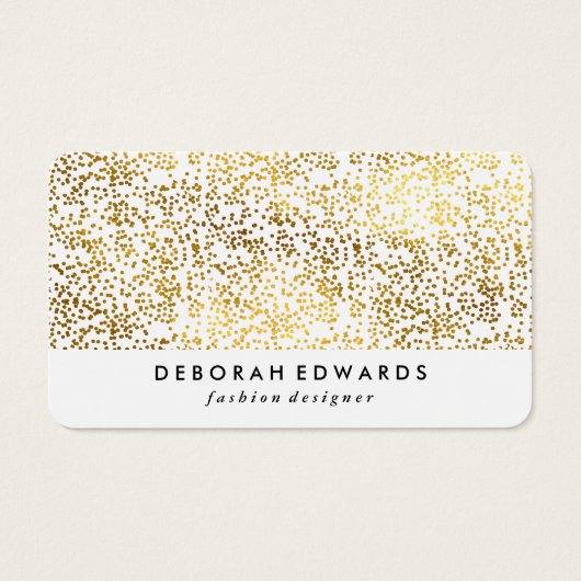 Faux Gold Specks Plain White (Front)