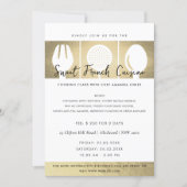 FAUX GOLD SPOON FORK COOKERY CLASS INVITE TEMPLATE (Front)