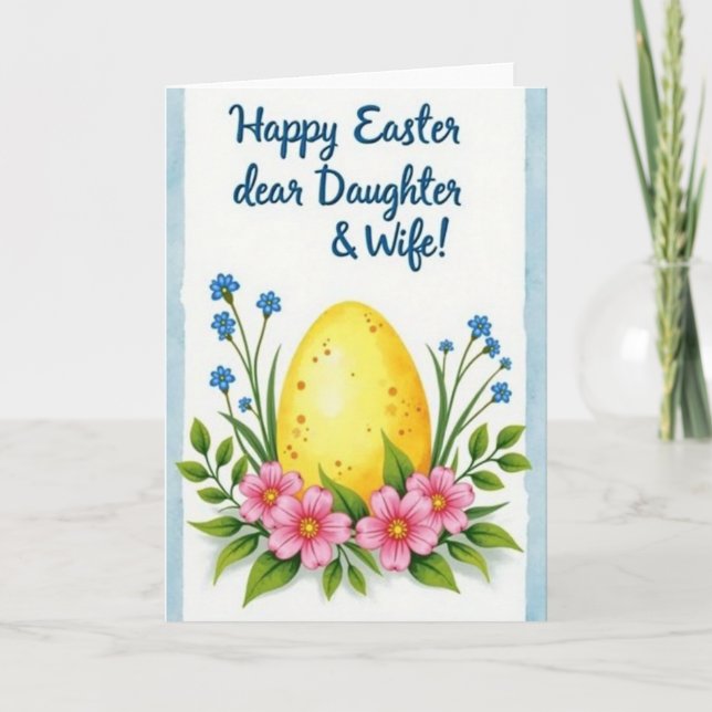 Faux Gold Spring Celebration Card (Front)