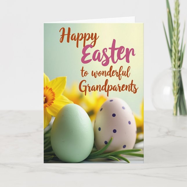 Faux Gold Spring Family Card (Front)