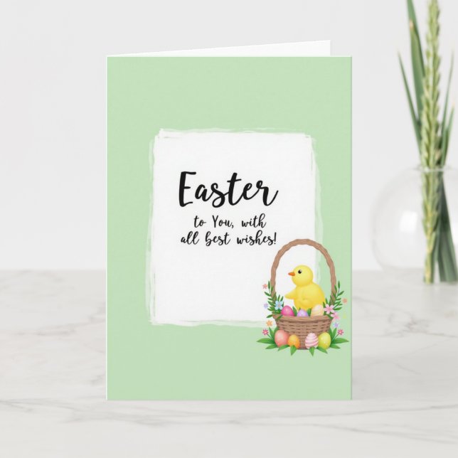 Faux Gold Spring Fowl Card (Front)