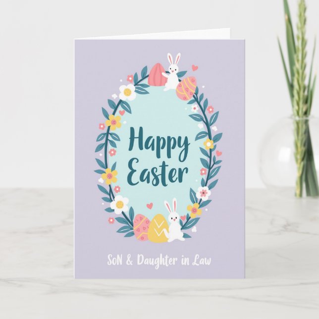 Faux Gold Springtime Greetings Card (Front)