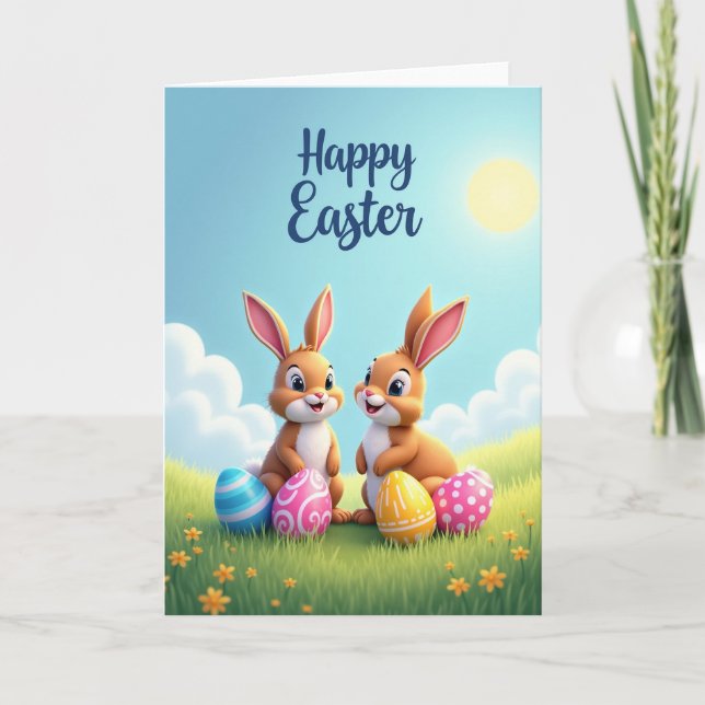 Faux Gold Springtime Joy Card (Front)