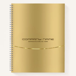 Faux gold Stainless Steel Look Notebook