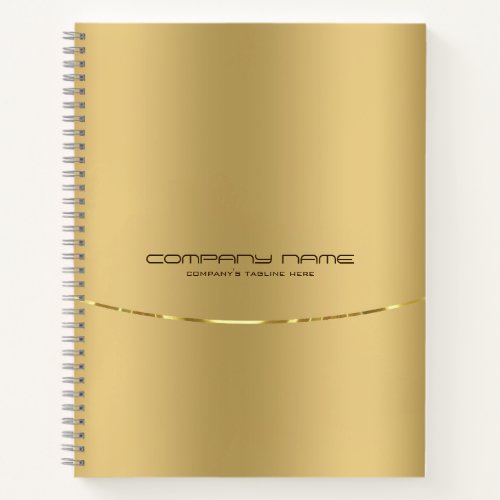 Faux gold Stainless Steel Look Notebook