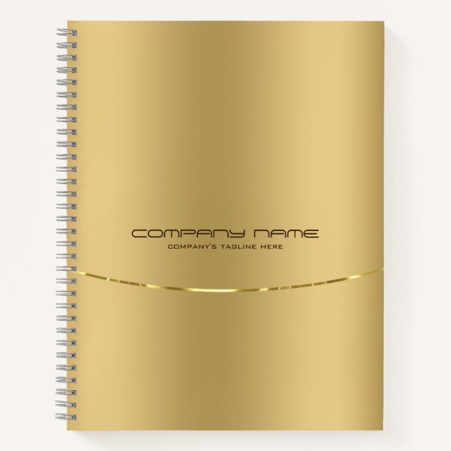 Faux gold Stainless Steel Look Notebook (Front)