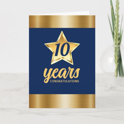 Faux gold star universal employee anniversary