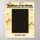 Faux Gold Stars Sparkle Employee Of The Month 8x10 Poster at Zazzle