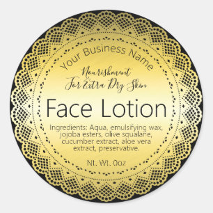 Faux Gold Sticker Label Handmade Moisturizer