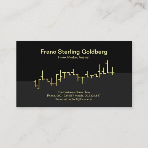 Faux Gold Stock Exchange Graph Futures Market Business Card